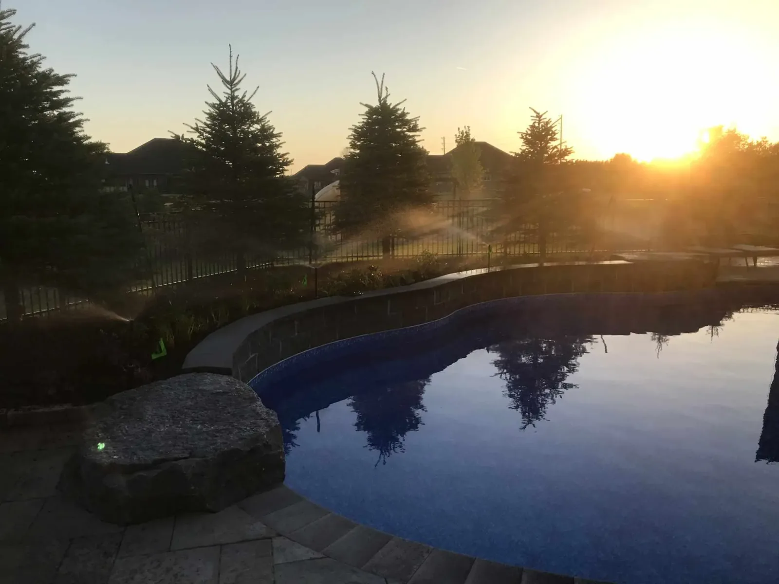An evenly watered lawn at sunset in Innisfil